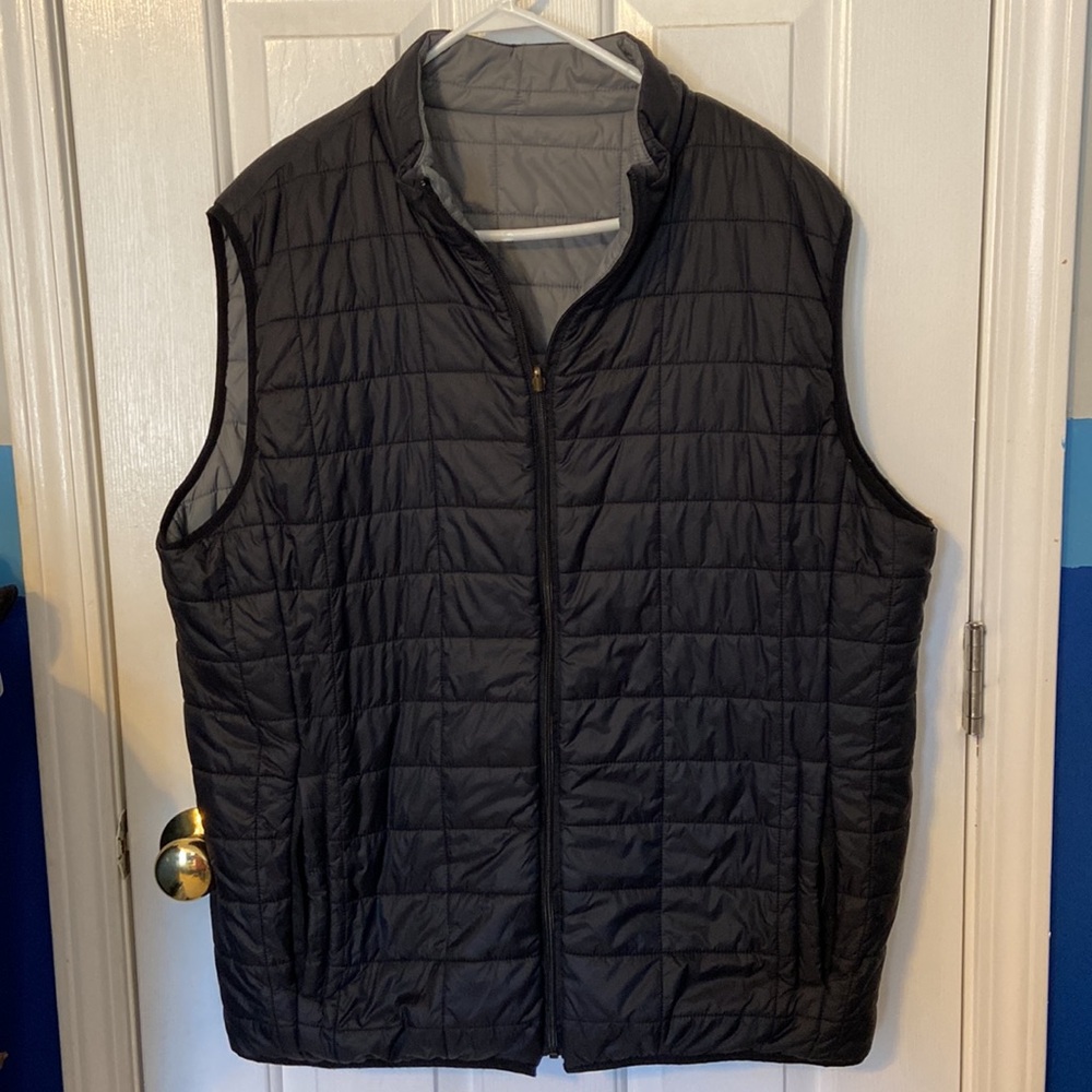 Westport 1989 black/gray.reversible puffer vest - Picture 2 of 4